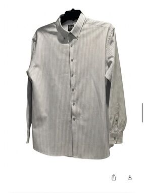 JOSEPH A. BANK Linen Blend Traveler Tailored Fit Button Down Men’s Size XL